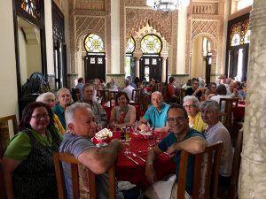Enjoying another fine meal and beautiful architecture in Cienfuegos.